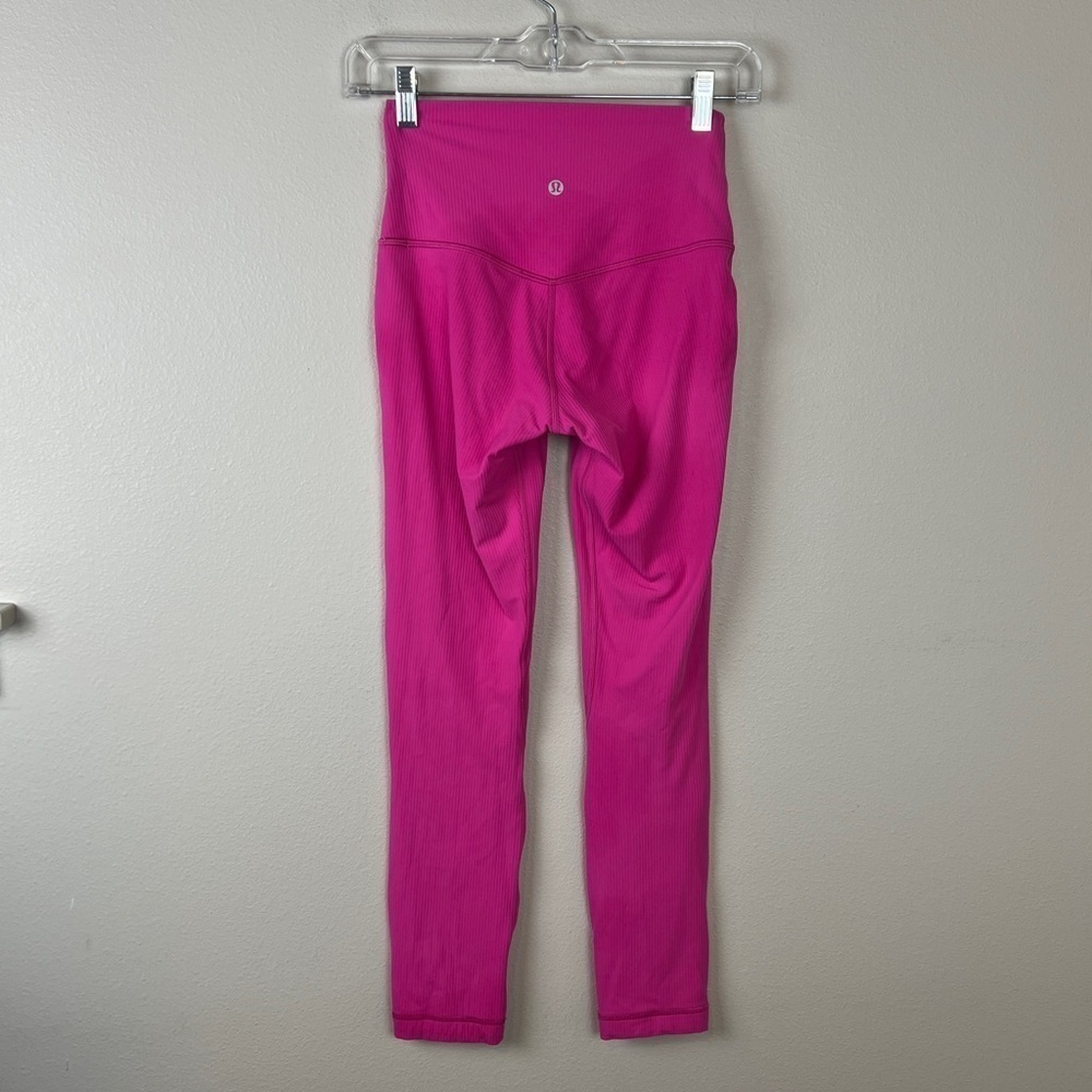 Lululemon Align High-Rise Ribbed Pant 25” Sonic Pink - Picture 3 of 4